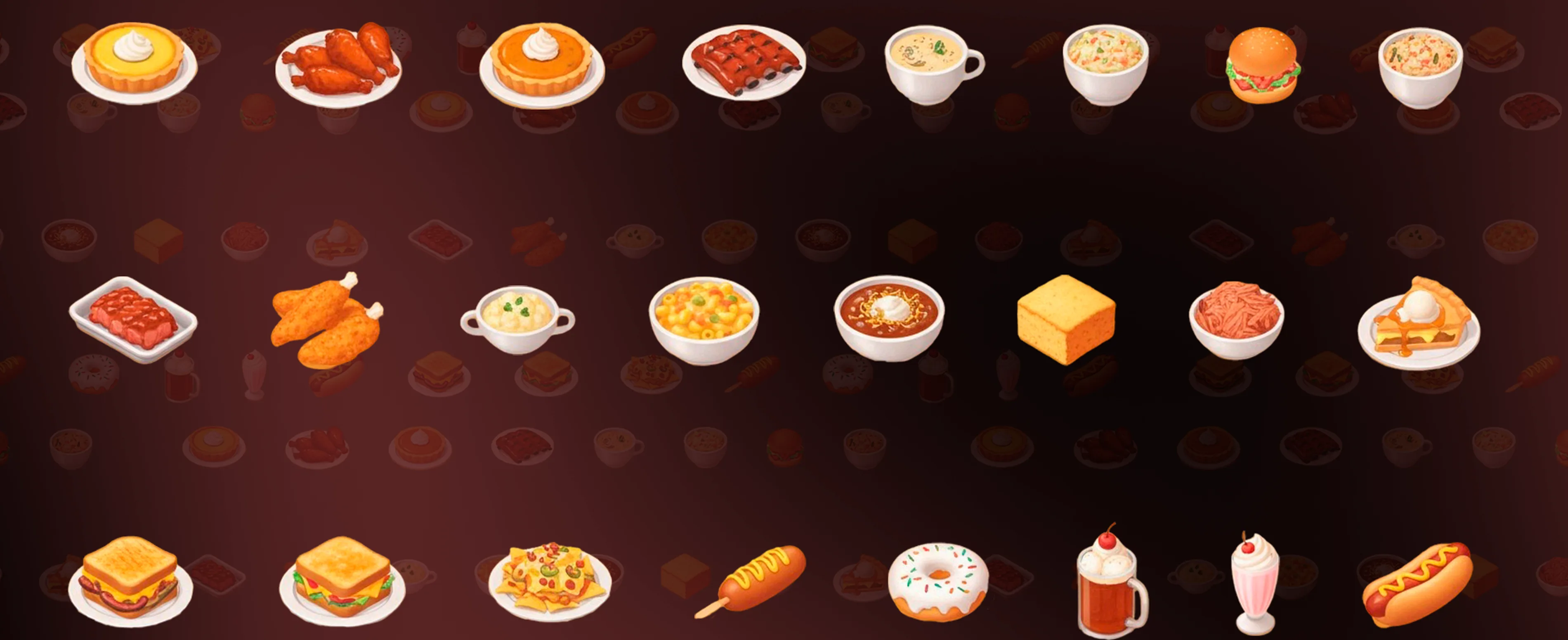 American Food 6 Icons