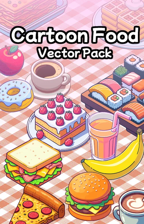 Cartoon Food Vector Pack