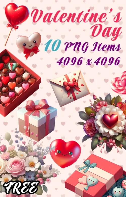 Valentine's Day - 2D items pack