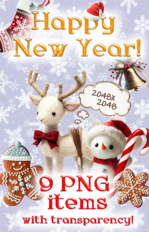 New Year PNG Kit