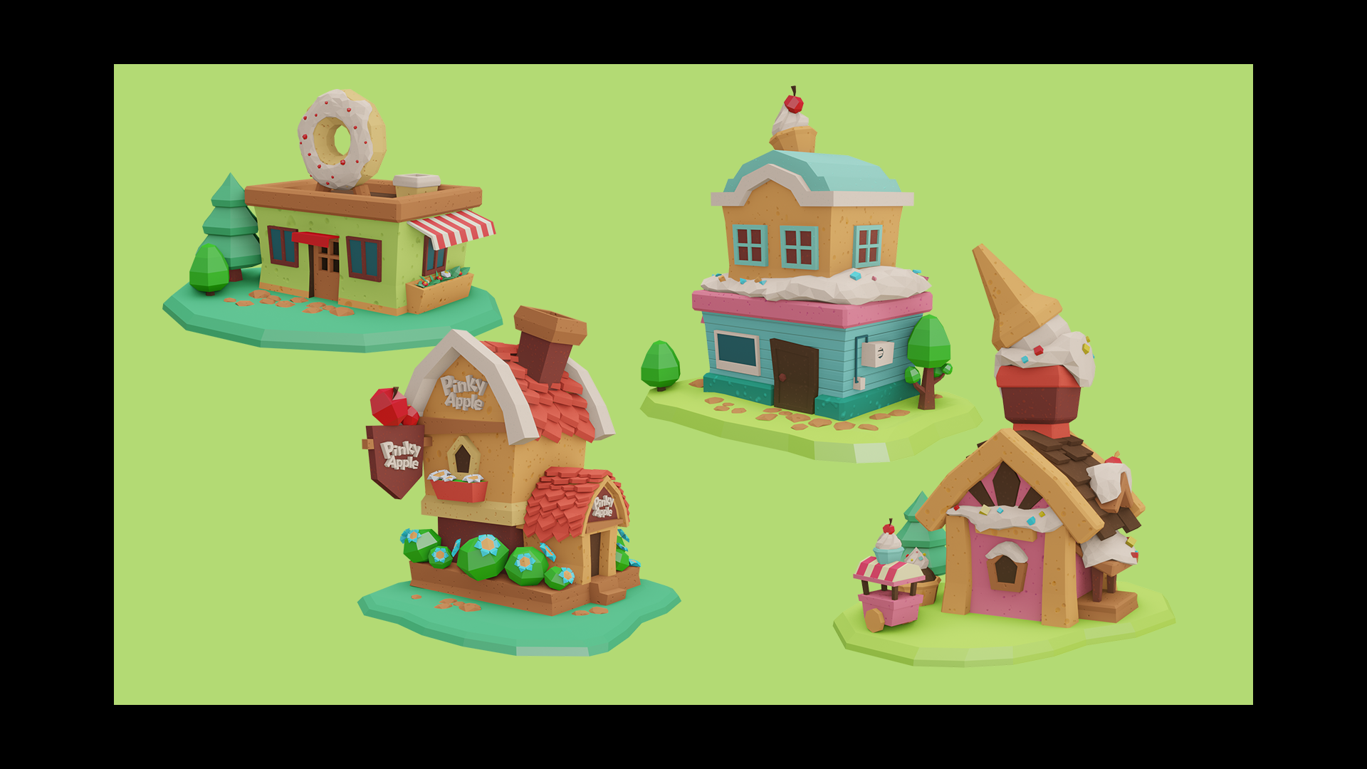 Screenshots the Sweet Village Asset Pack