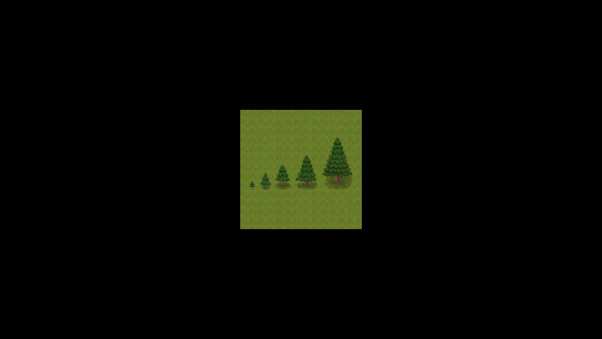 Screenshots the 2D Pixel ArtAsset Spruce: 5 growth stages + wind animation