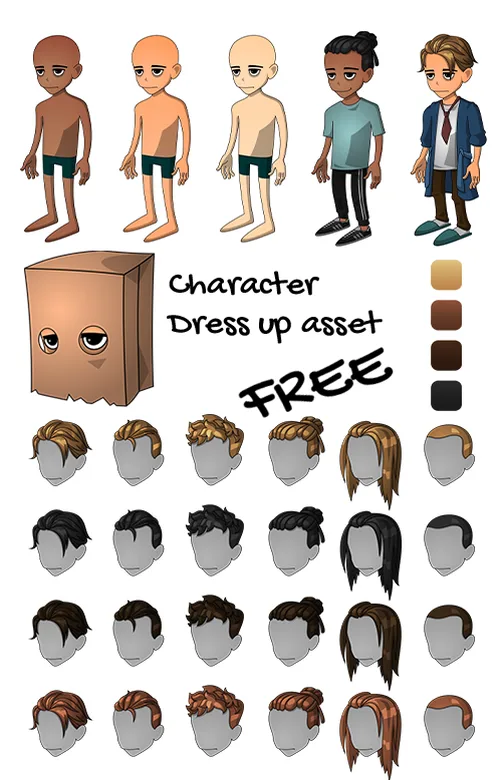 Character 2D Dress Up Asset