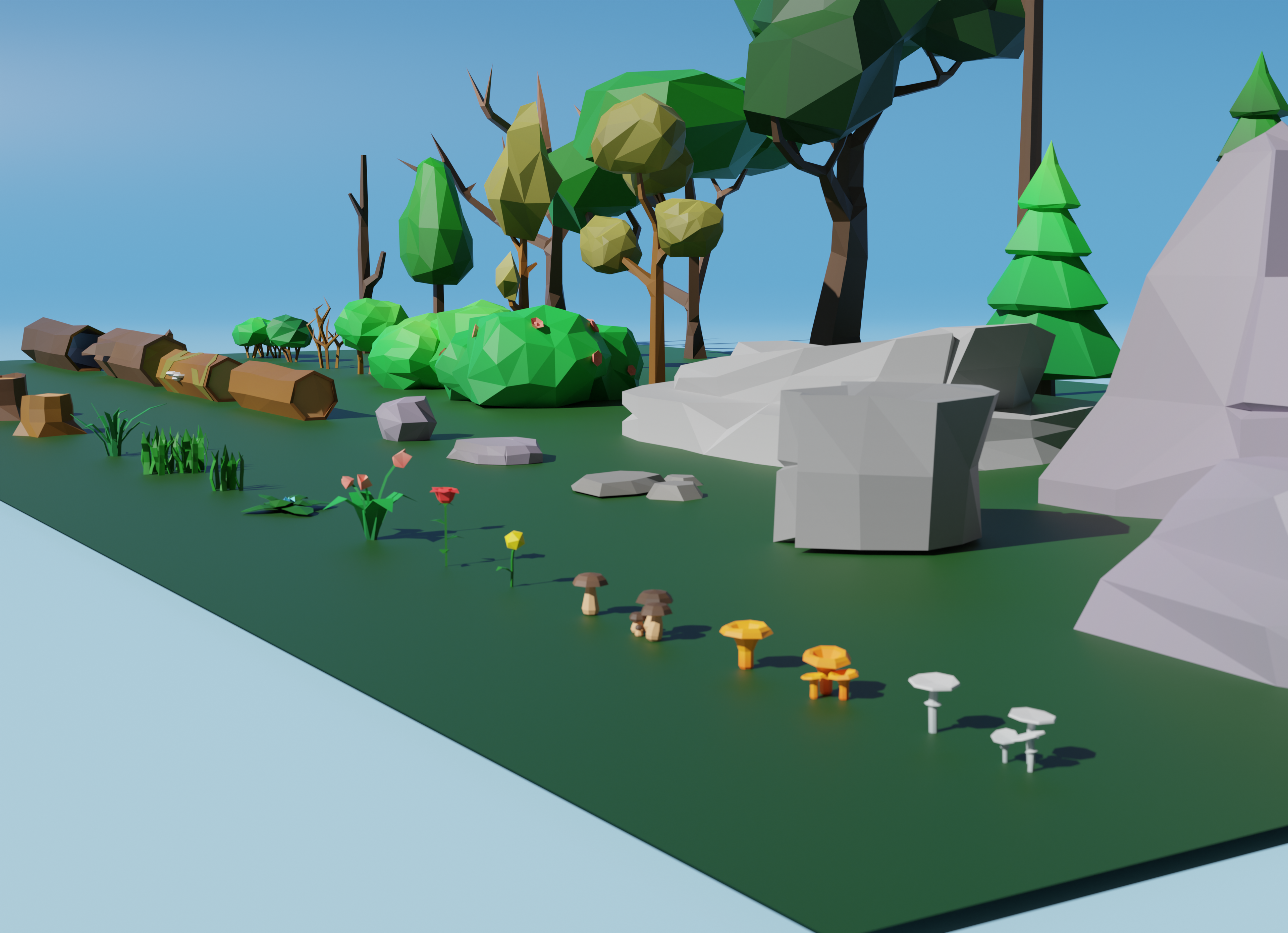 Screenshots the Low Poly Forest Assets
