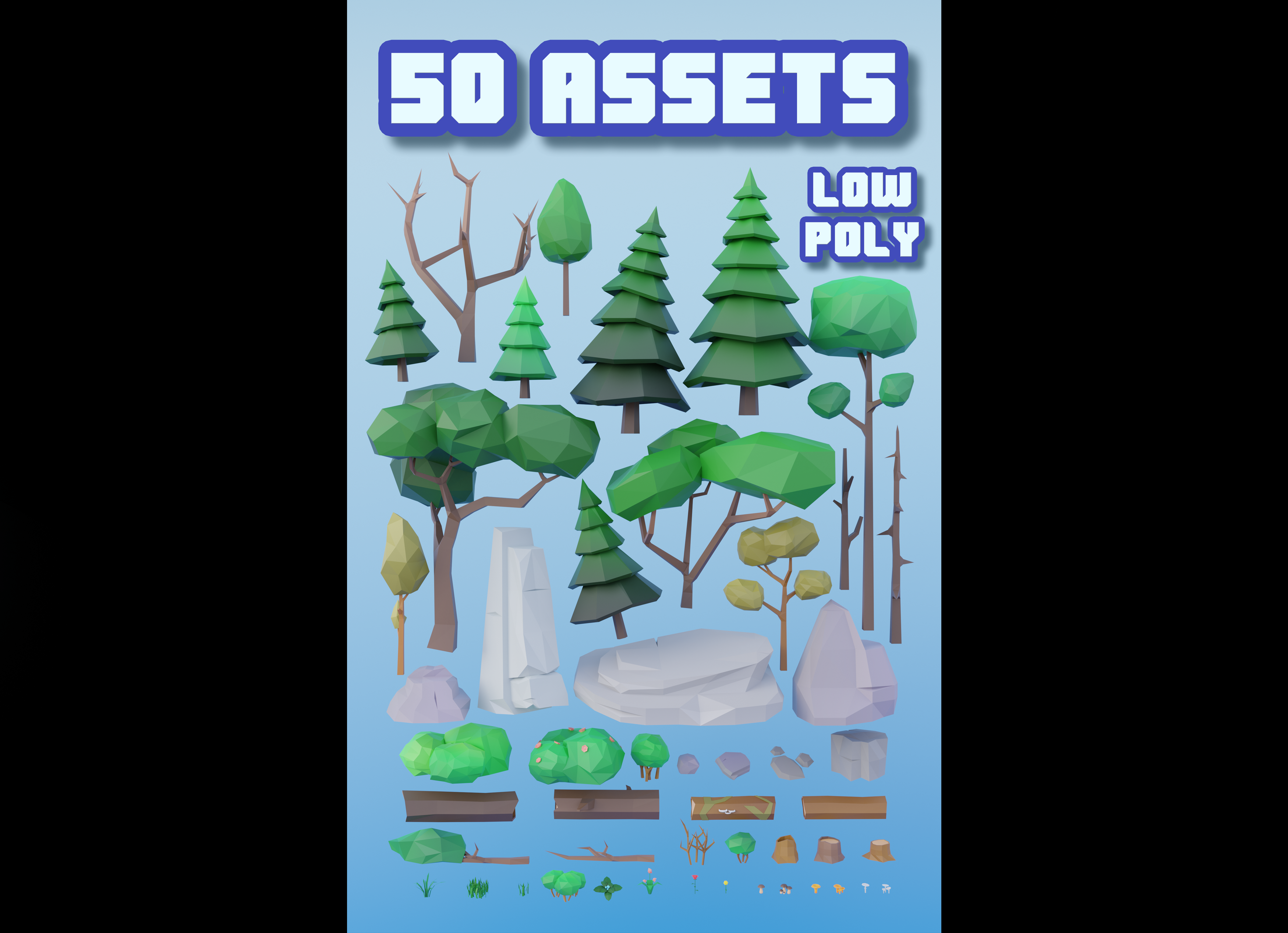Screenshots the Low Poly Forest Assets