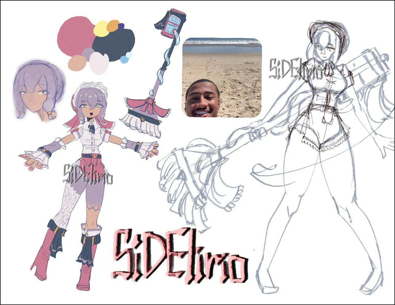 Примерная зарисовка позы