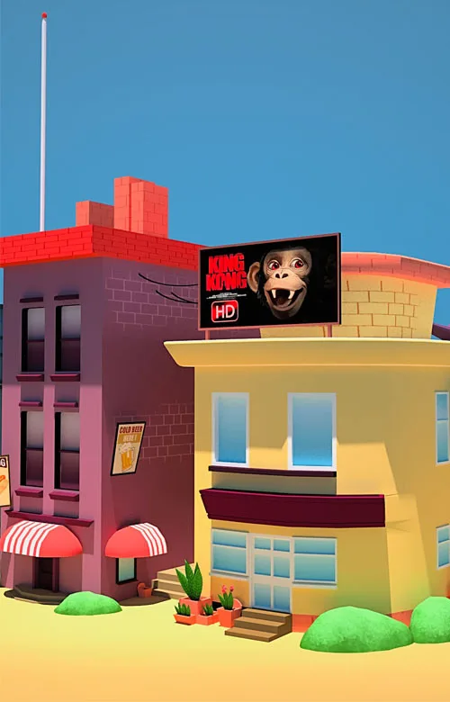 Городок 3D модель (City 3D model)