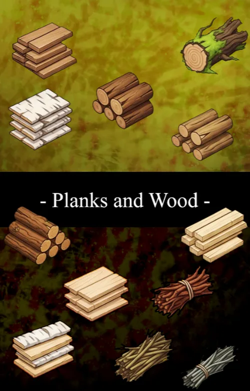 Pack Icons planks and wood