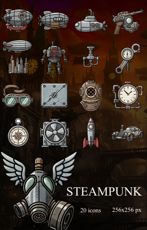 Pack Icons STEAMPUNK