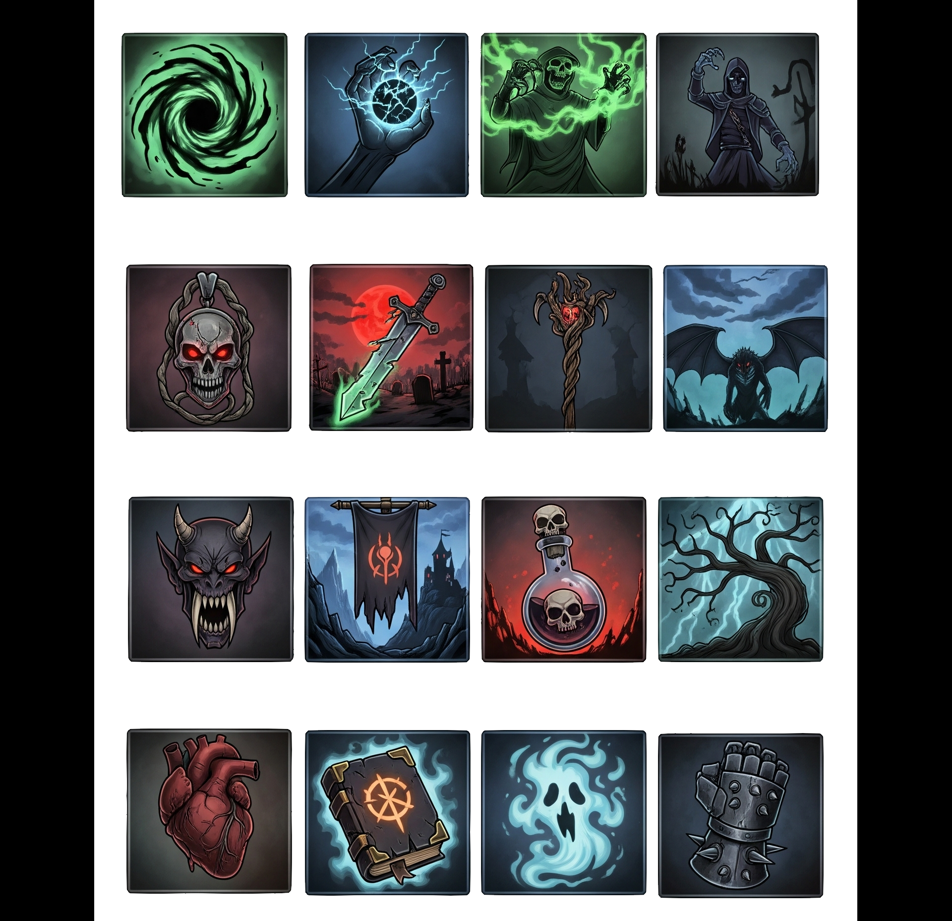 Screenshots the Pack Icons DARK SKILLS