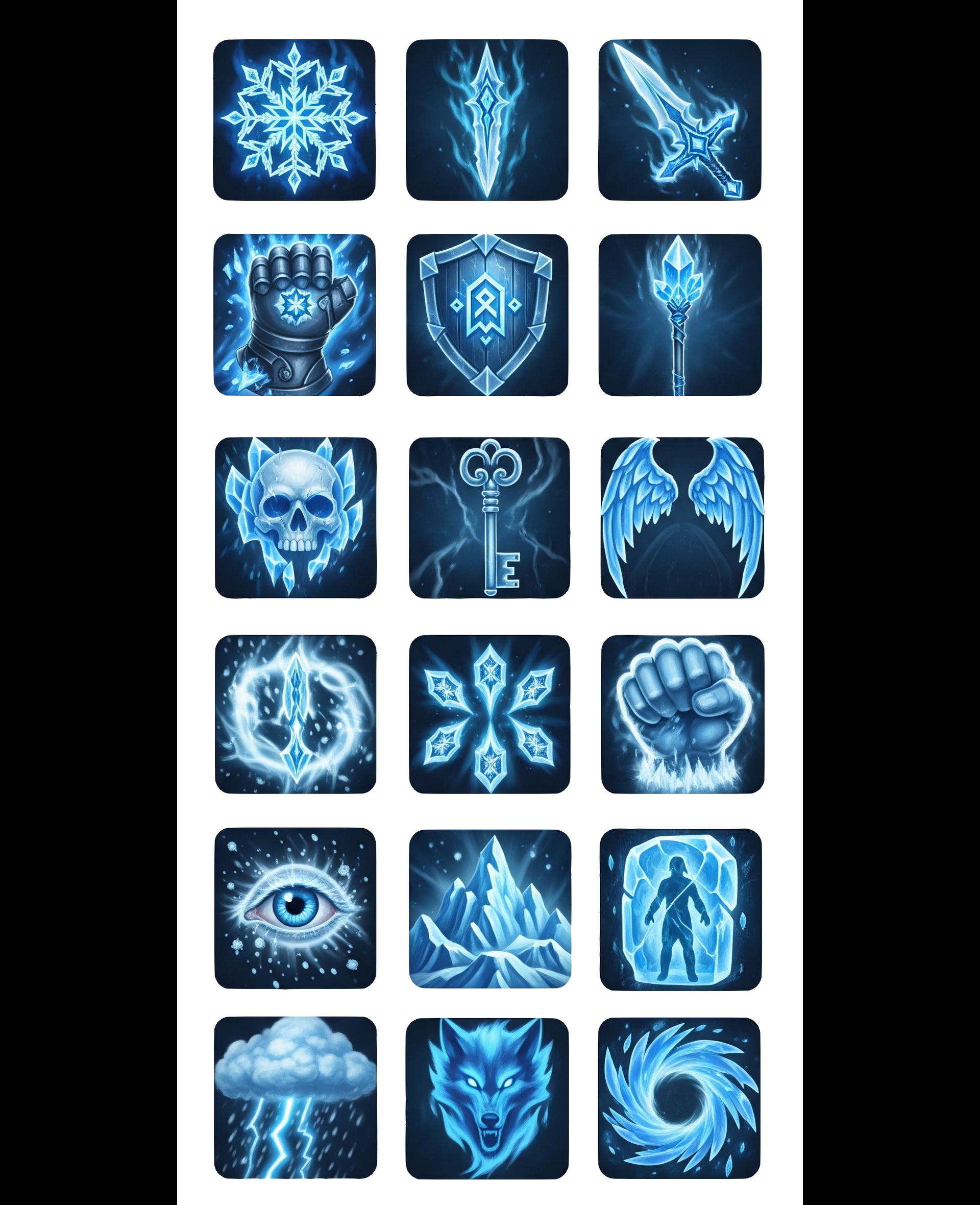 Screenshots the Pack Icons CRYOMANCE