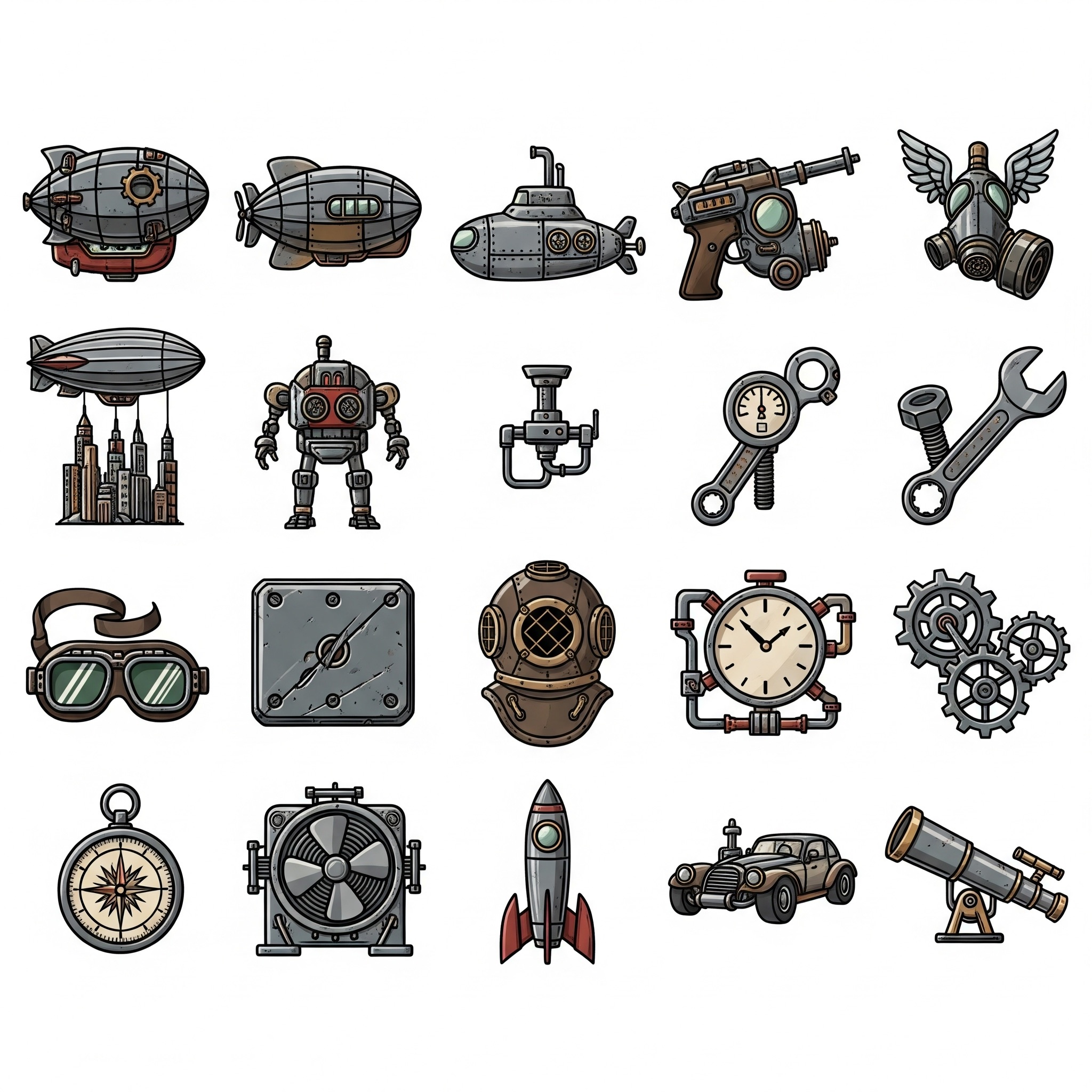 Screenshots the Pack Icons STEAMPUNK