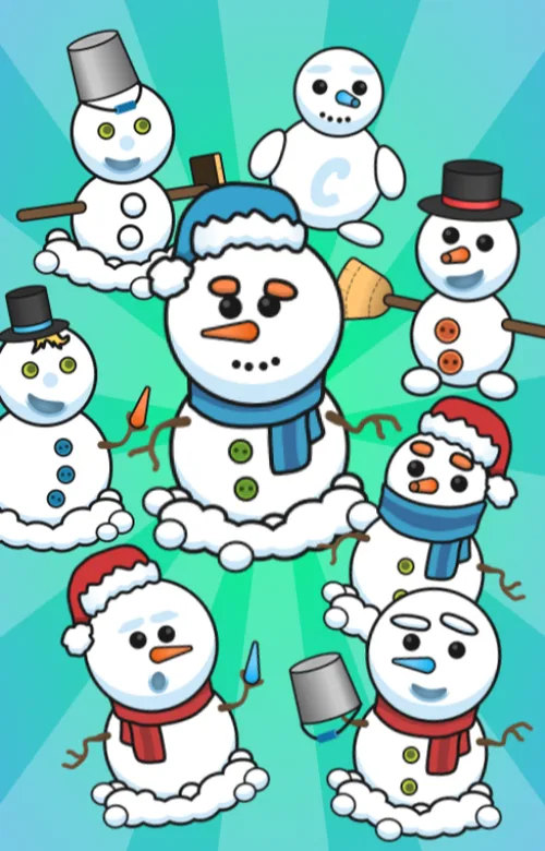 Snowmen (large festive winter new year collection)