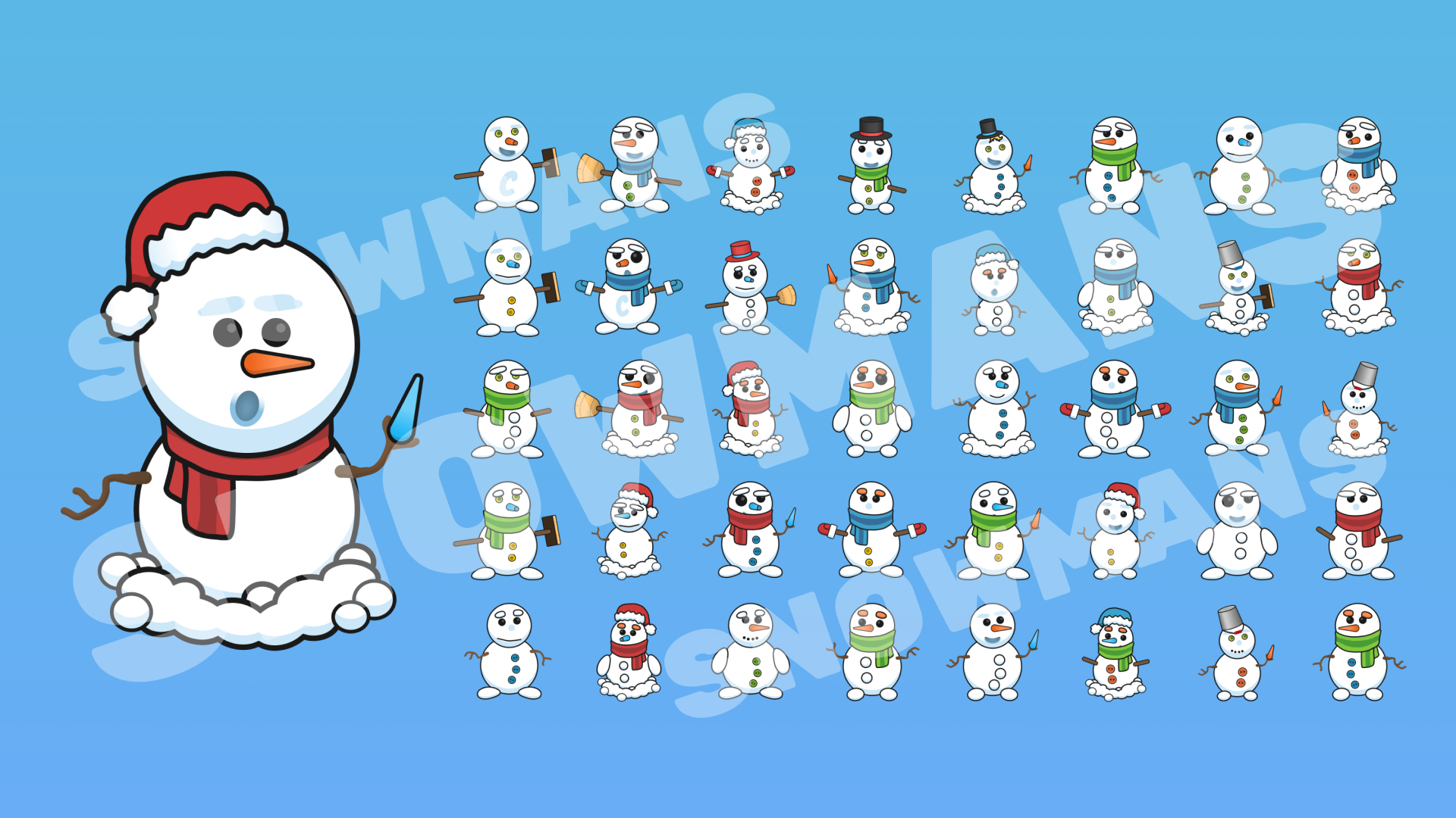 Screenshots the Snowmen (large festive winter new year collection)