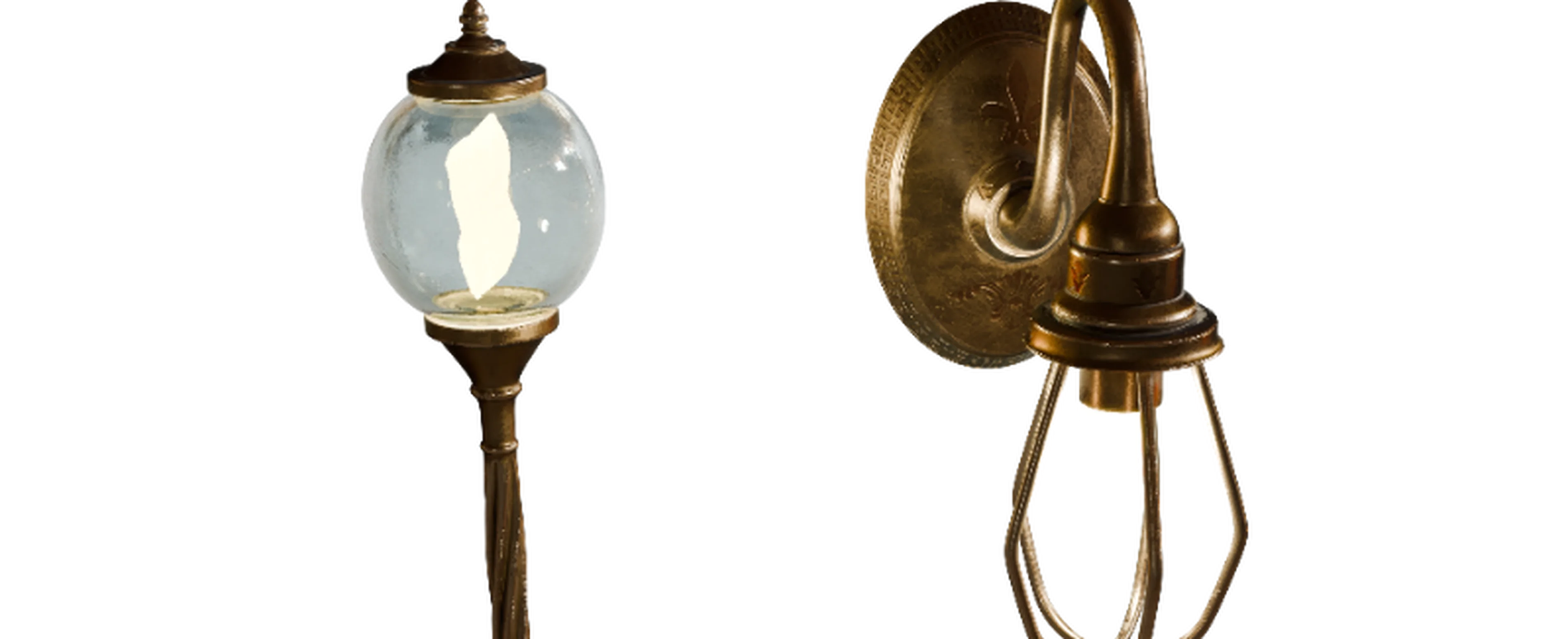 Фэнтезийные кристаллические лампы (mid-poly)