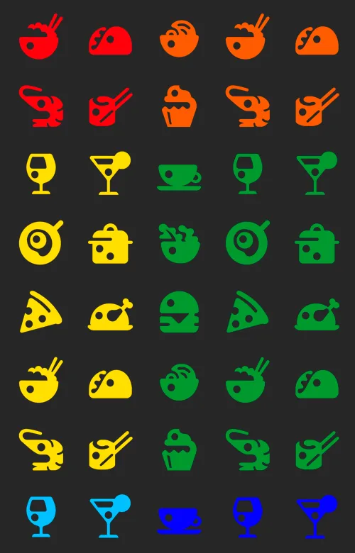 Fastfood icons