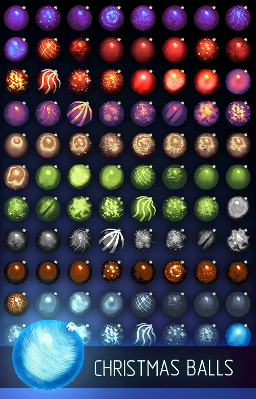 Colorful Christmas Balls