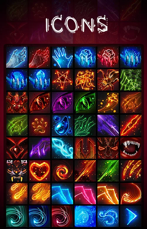 2D Набор иконок для навыков и заклинаний #2
