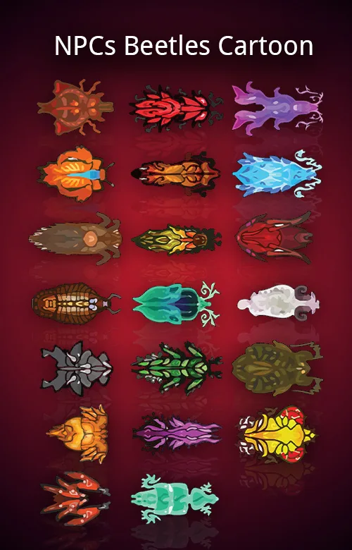 NPCs Beetles Cartoon