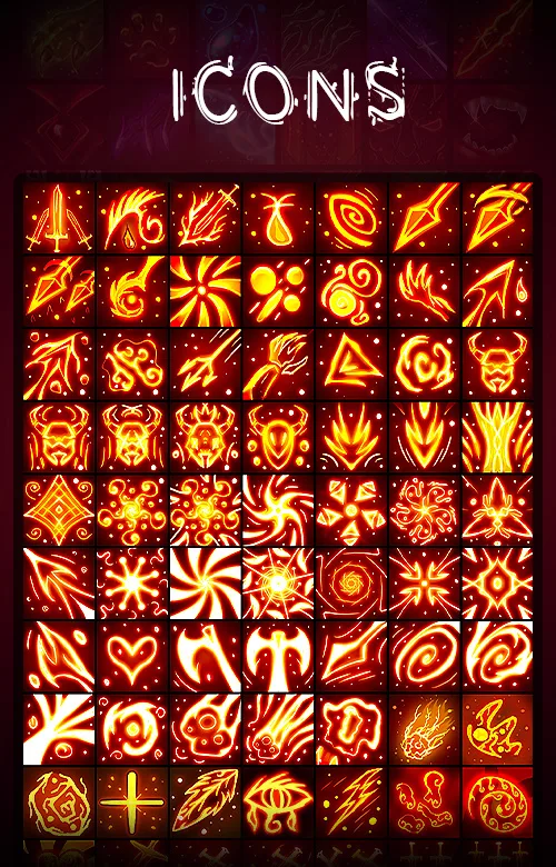 2D Icons Skill & Spell Icon Pack #4
