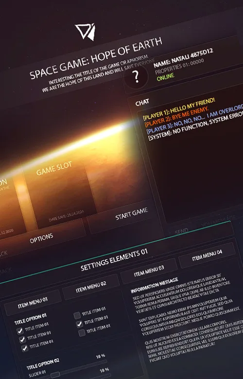 Графический интерфейс - Минимализм Космос