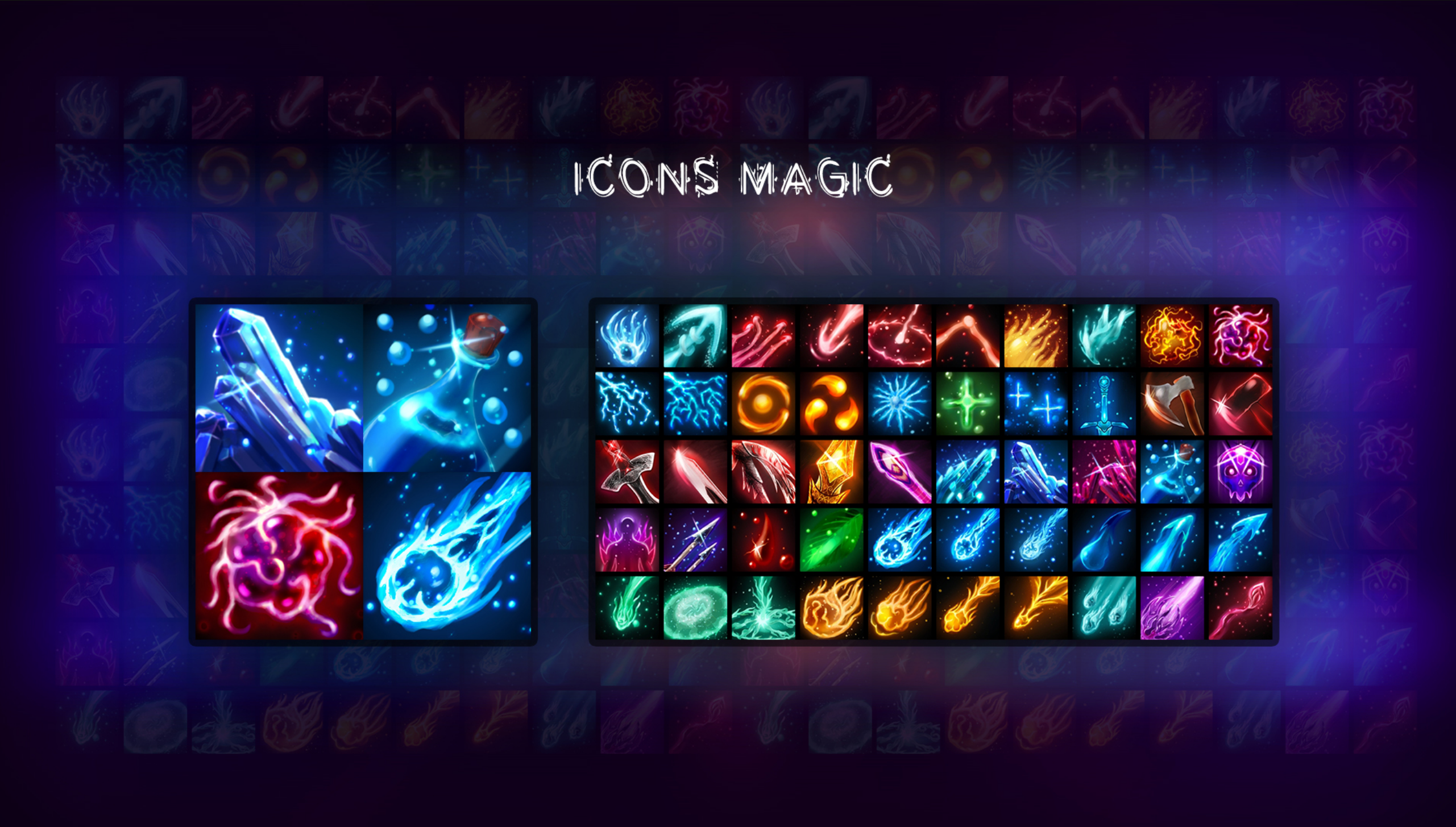 Screenshots the 2D Icons Skill & Spell Icon Pack #1