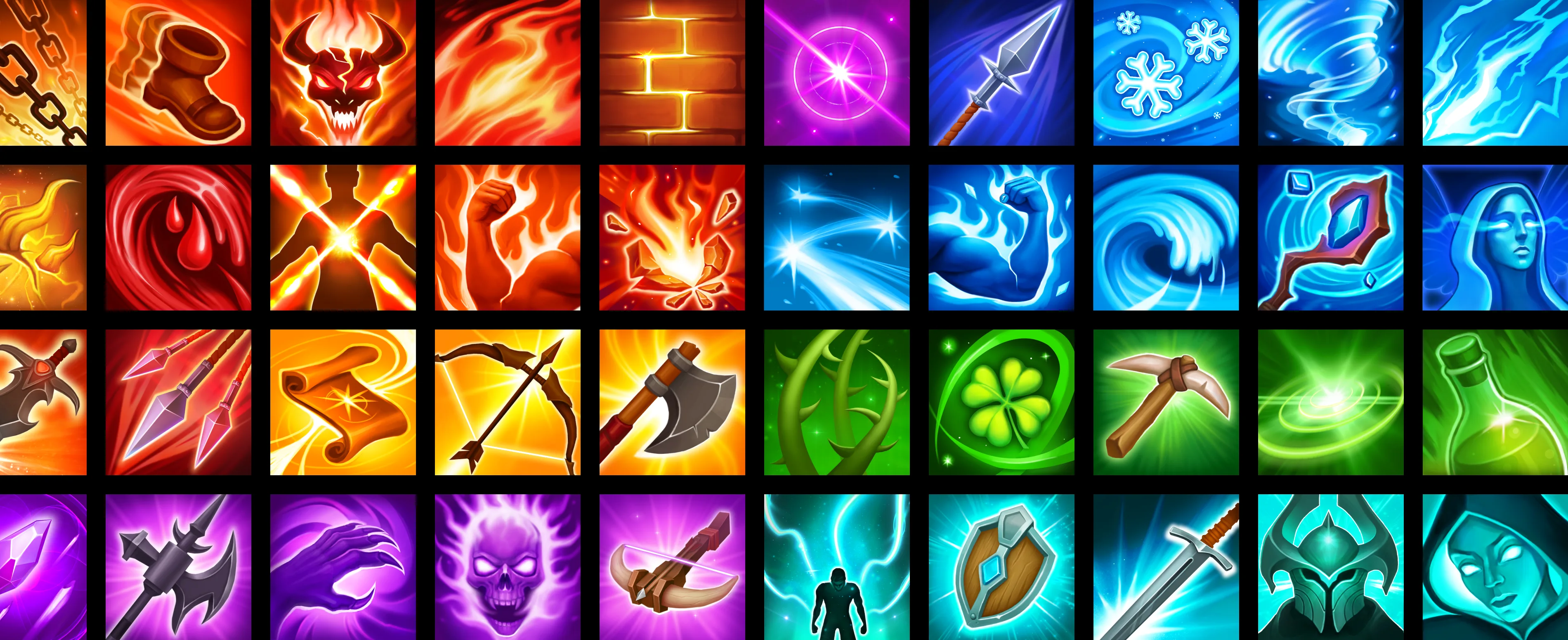 2D Icons Skill & Spell Icon Pack