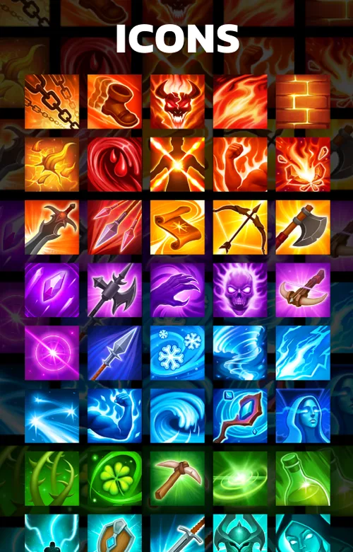 2D Icons Skill & Spell Icon Pack
